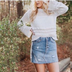 Free People Distressed Denim Mini